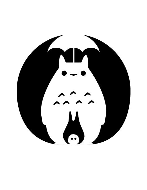 Printable Totoro Pumpkin Stencil